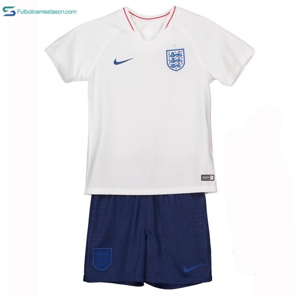 Camiseta Inglaterra 1ª Niños 2018 Blanco